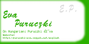 eva puruczki business card